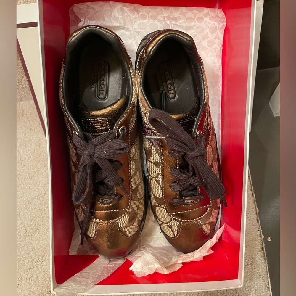 Woman’s size 8.5 “Authentic” Coach sneakers.